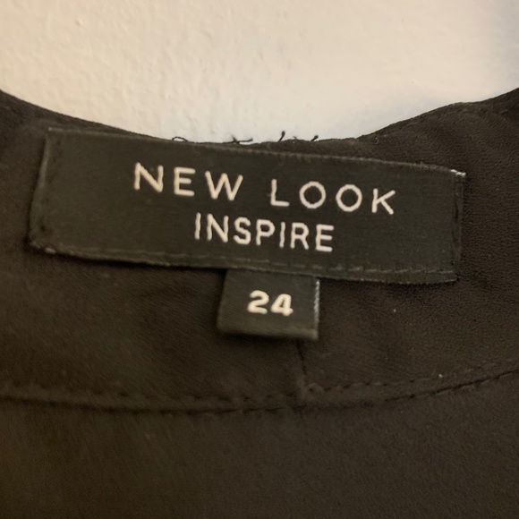 New Look Inspire Black V-Neck Plus Sz 24 - Picture 3 of 6